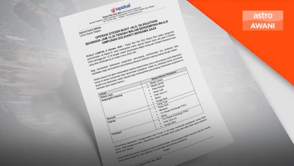 Rapid Rail lanjutkan operasi stesen Bukit Jalil sehingga 12.30 tengah malam