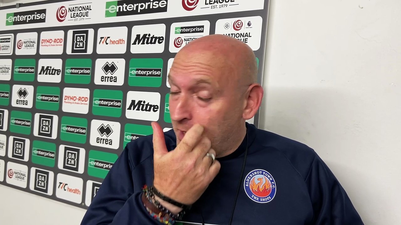 Aldershot Town assistant manager Hugo Langton post-Braintree Town