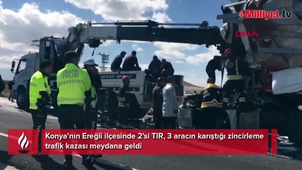 Konya'da zincirleme kaza! Ölü ve yaralılar var