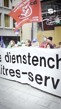 Le secteur des titres-services manifeste à Bruxelles