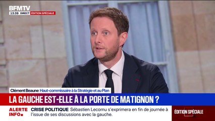 Crise politique: "L'hypothèse d'un Premier ministre qui viendrait de la gauche responsable serait logique", estime Clément Beaune