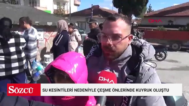 Edirne’de su kesintileri nedeniyle çeşme önlerinde kuyruk oluştu