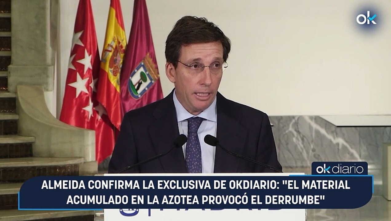Almeida confirma la exclusiva de OKDIARIO: "El material acumulado en la azotea provocó el derrumbe"