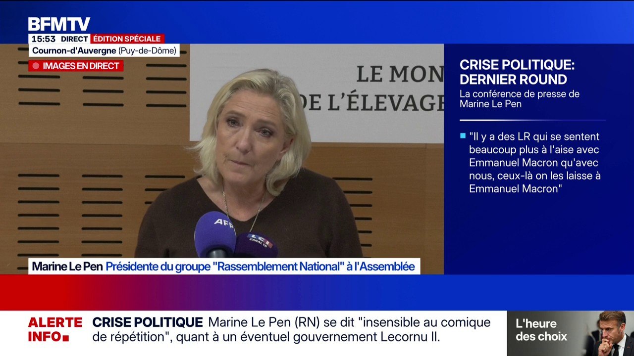 Marine Le Pen: "Ça me convient très bien" si la réforme des retraites est "suspendue"