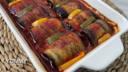 رولات الباذنجان باللحمة