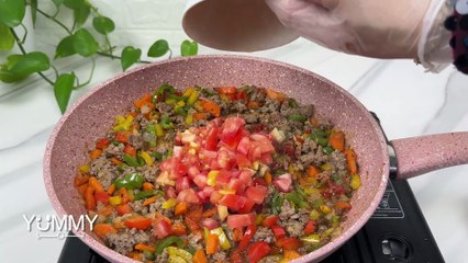 باستا بصلصة البولونيز بطريقة مبتكرة وسهلة