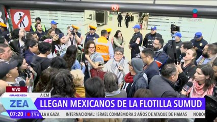 Llegan los seis mexicanos detenidos por el Gobierno de Israel al AICM