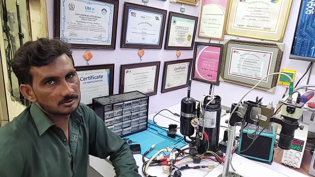 Dawlance PEL Orient Dc inverter ac P2 error code outdoor pcb Dc inverter ac PCB training institute #523