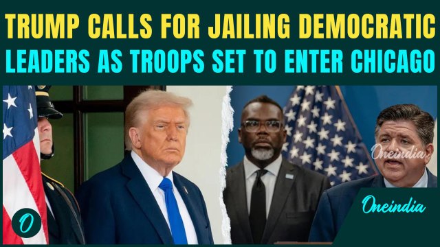 US Breaking | Trump THREATENS Jail For Chicago Mayor, Illinois Gov. Amid ICE, National Guard Tension
