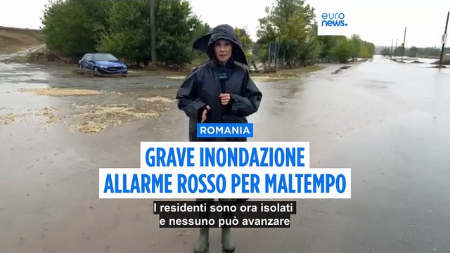 Romania colpita dal maltempo: inondazione blocca le strade e i cittadini