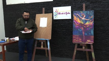 Pintura al óleo - Composición armónica sobre el lienzo