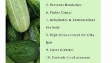 10 benefits of cucumber