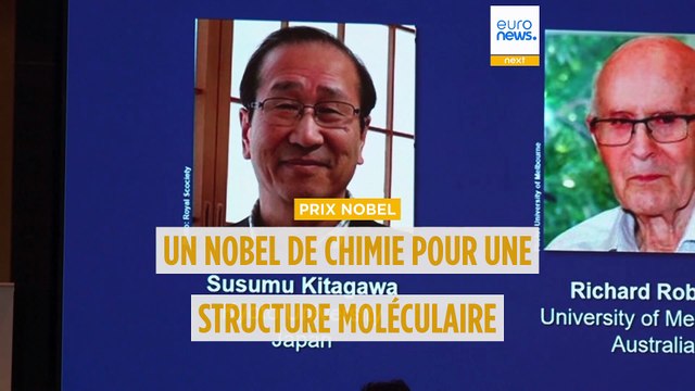Le Nobel de chimie attribué à un trio pour des travaux sur les structures métal-organiques
