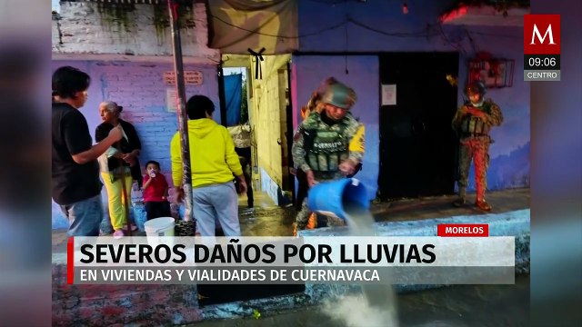 Intensas lluvias provocan severos daños en Cuernavaca, Morelos
