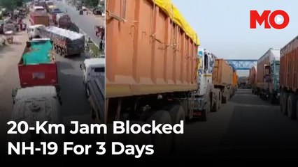 20-km traffic jam on National Highway 19