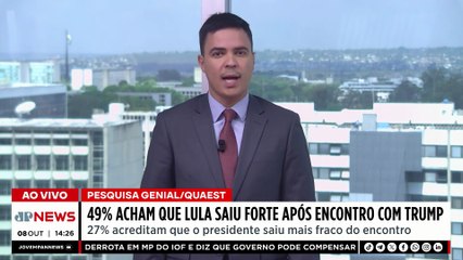 Pesquisa Quest: 49% veem Lula mais forte após encontro com Trump | TEMPO REAL