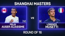 Auger-Aliassime stuns Musetti to reach Shanghai Masters quarters