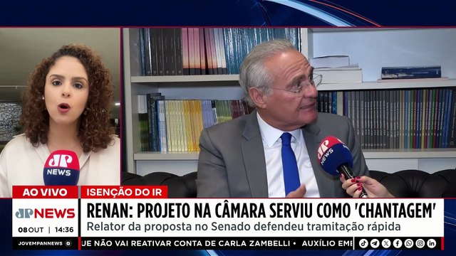 Reforma do IR: Novo relator, Renan Calheiros critica tramitação na Câmara | TEMPO REAL
