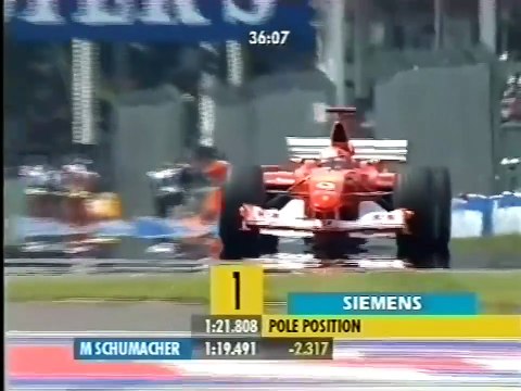 F1 – Michael Schumacher (Ferrari V10) laps in qualifying – Great Britain 2002