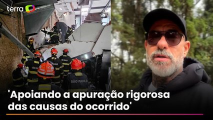Henrique Fogaça se pronuncia sobre desabamento de restaurante em SP que deixou funcionária morta