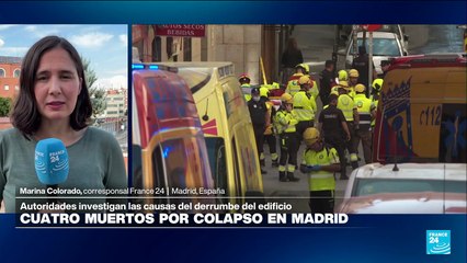 Cuatro personas muertas tras el colapso de un edificio en Madrid