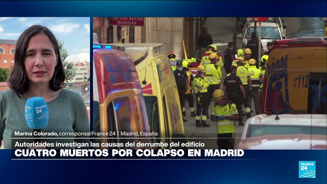 Cuatro personas muertas tras el colapso de un edificio en Madrid