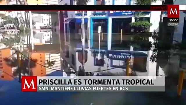 Priscilla se degrada a tormenta tropical. El SMN alerta por lluvias intensas en Baja California Sur