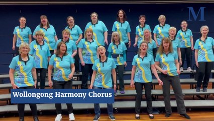 Local singers wish the Illawarra Mercury a Happy Birthday