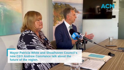 Mayor Patricia White and new Shoalhaven Council CEO Andrew Constance