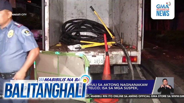5, arestado matapos mahuli sa aktong nagnanakaw ng mga kable ng isang telco; isa sa mga suspek, umamin | Balitanghali