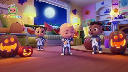 The Skeleton Dance _ Halloween Song 🦴🦇🎃 _ Let's Move with CoComelon Nursery Rhymes & Kids Songs