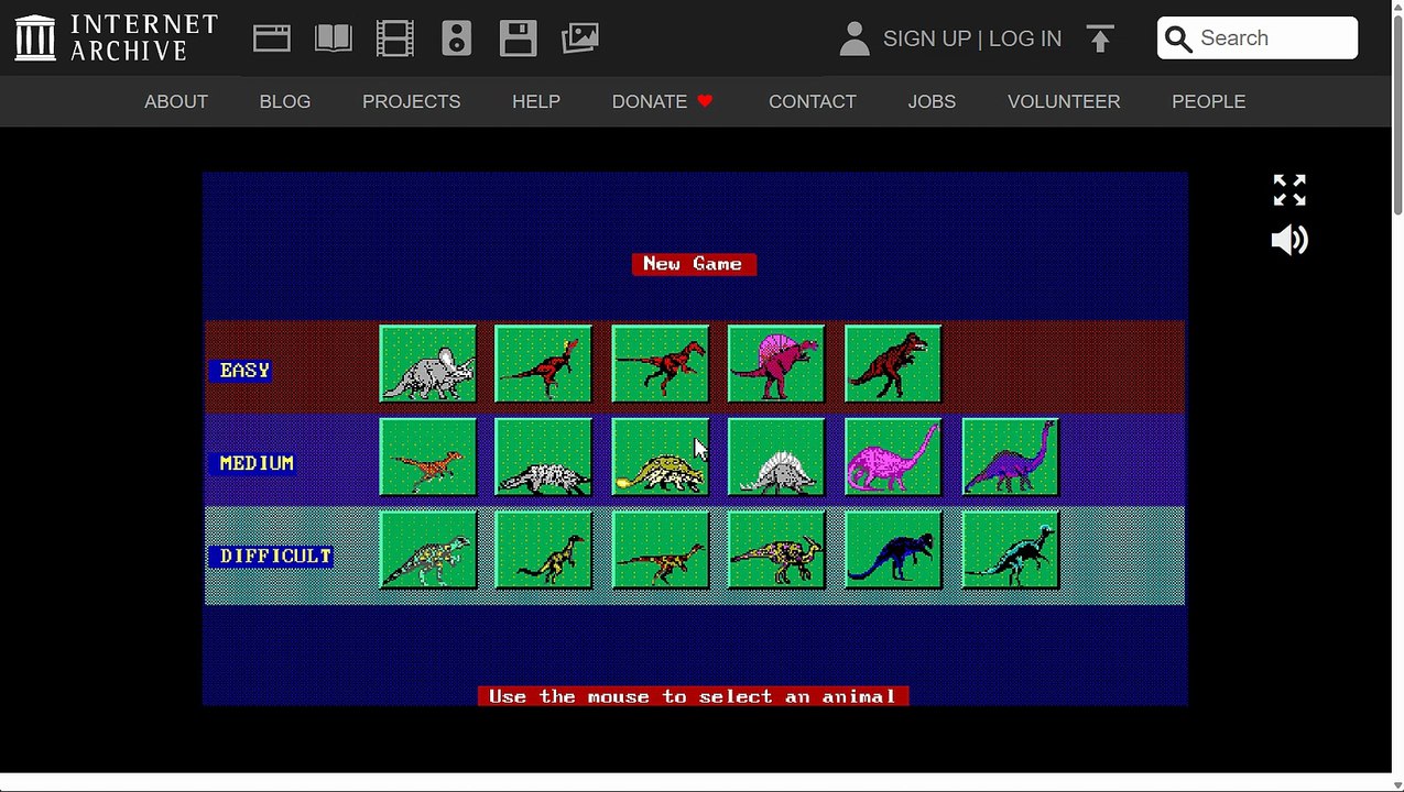 Dinosaur Predators (DOS) Spinosaurus Walkthrough