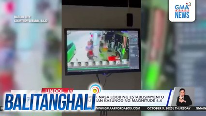 Ilang estudyante at mga nasa loob ng establisimyento sa Baguio City, naglabasan kasunod ng magnitude 4.4 na lindol | Balitanghali