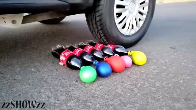 Aplastando Cosas Crujientes y Suaves! Coca Cola con Globos VS Rueda de Coche | Very Satisfying and Relaxing Compilation