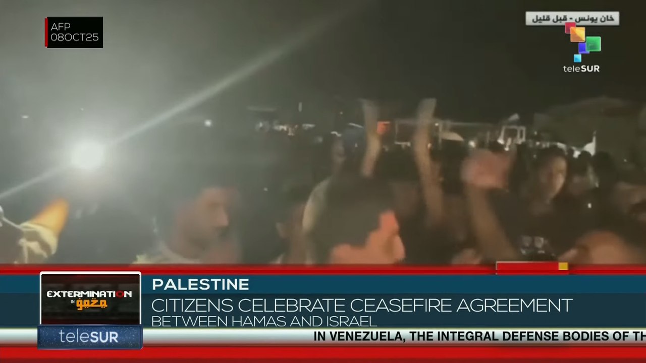 Palestine: Citizens celebrate ceasefire agreement between Hamas and Israel