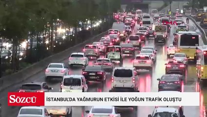 İstanbul'da yağmurun etkisi ile yoğun trafik oluştu