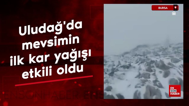 Bursa Uludağ'da mevsimin ilk kar yağışı etkili oldu