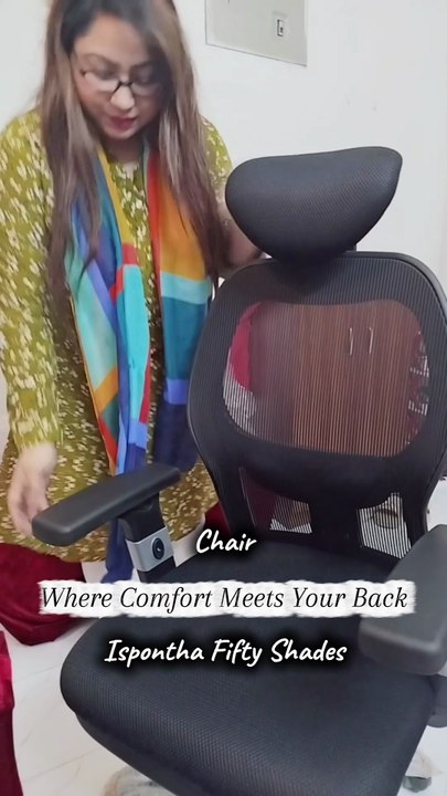 💺 Your Back Deserves Better | Ultimate Comfort Chair for Long Working Hours -Ispontha Fifty Shades  . . #ComfortChair #ErgonomicChair #WorkFromHomeEssentials #OfficeSetup #HomeOfficeInspo #ChairGoals #LongHoursComfort #BackSupport #OfficeFurniture #Work