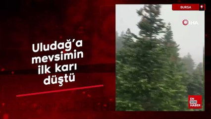Uludağ’a mevsimin ilk karı düştü