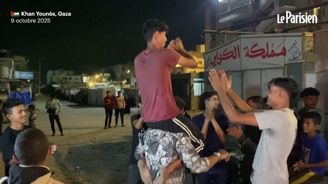Guerre à Gaza : des habitants laissent éclater leur joie