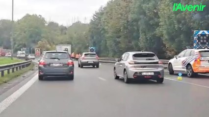 Accident sur l'autoroute à Chaineux