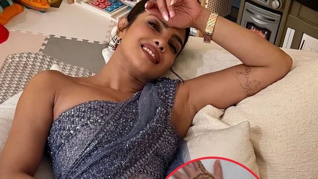 Priyanka Chopra ने लगवाई मेहंदी, लिखवाया पति Nick का नाम!