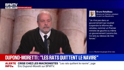 Éric Dupond-Moretti: "Je pense qu'il faut aller vers la gauche"