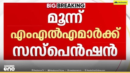 ചീഫ് മാർഷലിനെ മർദിച്ചതിൽ മൂന്ന് യുഡിഎഫ് എംഎൽഎമാർക്ക് സസ്പെൻഷൻ