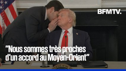Les images du moment où Donald Trump apprend qu’un accord de paix entre le Hamas et Israël est proche