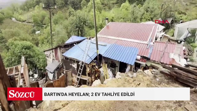 Bartın'da heyelan; 2 ev tahliye edildi