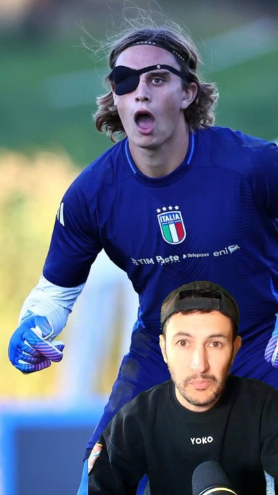 😜🇮🇹 Pourquoi les U21 italiens jouent-ils avec un bandeau sur l’œil ? #italie #foot #football