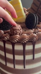 Chocolate Vanilla 4 Layer Cake Decorating