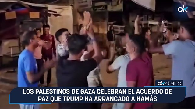 Los palestinos de Gaza celebran el acuerdo de paz que Trump ha arrancado a Hamás