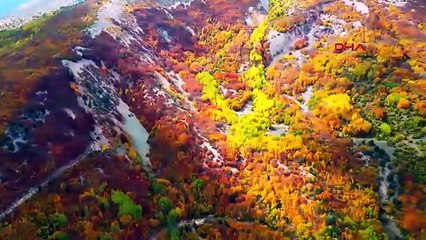 Masallar diyarı gibi... Sonbahar tonlarına bürünen Geminbeli Geçidi hayran bıraktı